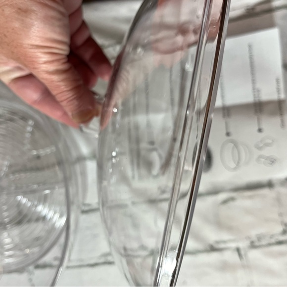 Acrylic Serving Bowl Divided W/dip Bowl  & Utensils Veggies, Fruits,cold salads - Picture 10 of 16